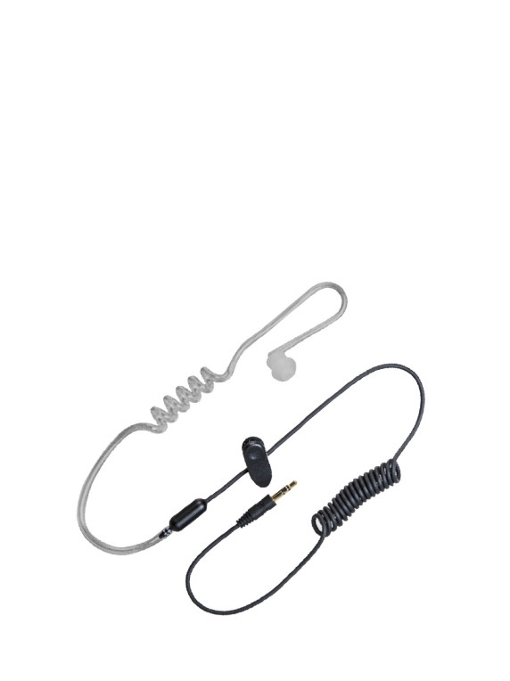 Earpiece with Acoustic Tube (Receive-Only) (3.5mm Audio Plug)