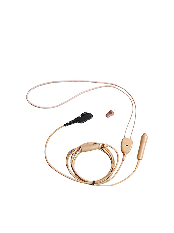2-wire Earpiece with Wireless Earphone and Neck Loop(Beige)